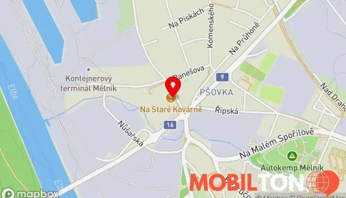 mapa Na Staré Kovárně Restaurace v Českolipská 17