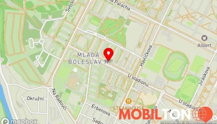 mapa Na stojáka Pivní výčep v Mladá Boleslav II