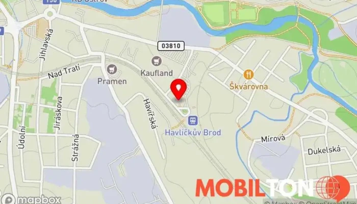 mapa Na Točně Česká restaurace v Nádražní 397