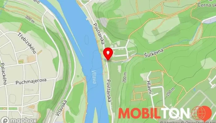 mapa Na Zahrádce Rychlé občerstvení v Povltavská