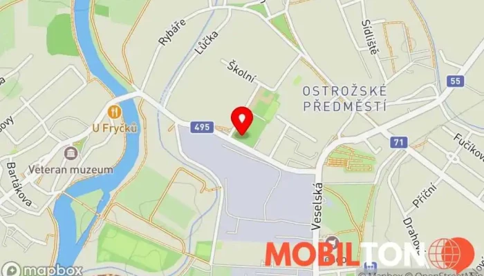 mapa Na Zimáku Sportovní bar, Restaurace v Školní 687