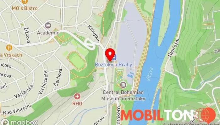 mapa Nádražka Róza Bistro v Nádražní 89