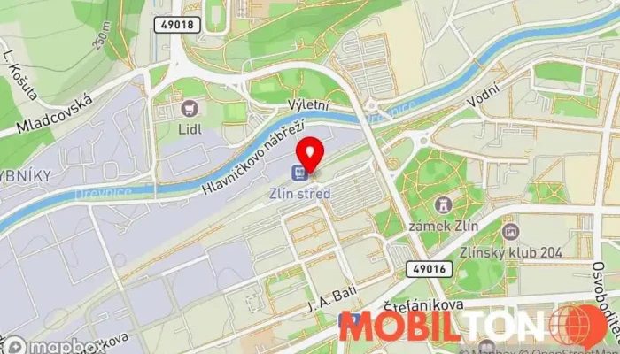 mapa Nádražní bufet Bufetová restaurace v Trávník 543