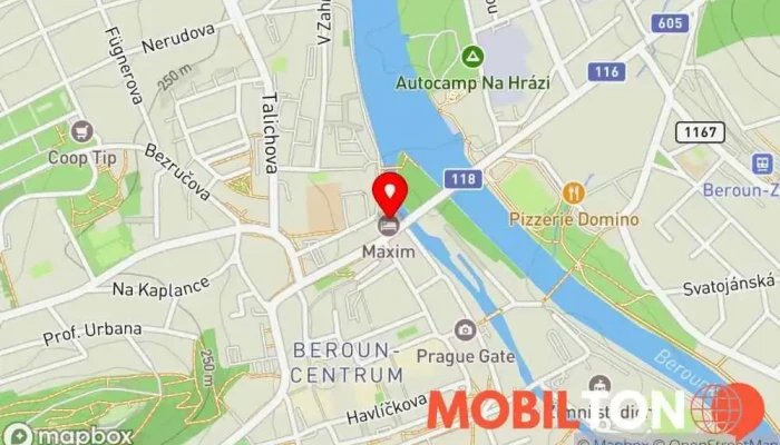 mapa Namastaey India Beroun Restaurace v Beroun-Město