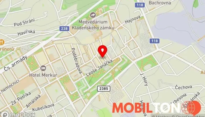 mapa Namastaey India Kladno Indická restaurace v Ctiborova 406