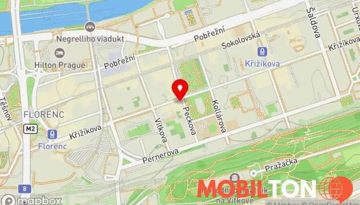 mapa Nejen Bistro Bistro, Bar a gril, Restaurace, Vinárna v Praha 8-Karlín