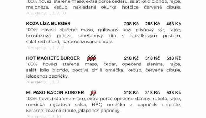 Nemy Medved   Burger Beer Bar Menu - Nám. Míru 27