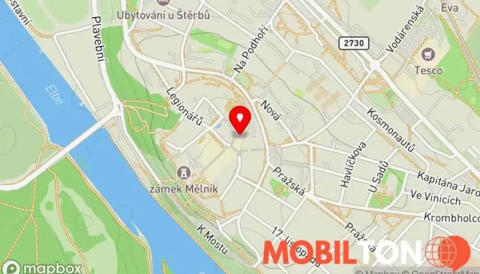 mapa Noční Bar Díra Bar v nám. Míru 9
