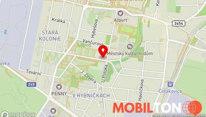 mapa Nová hospoda Restaurace v Rumunská 1485