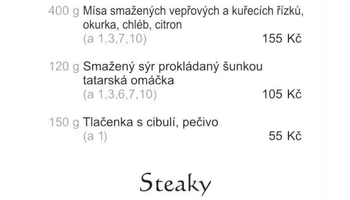 Nova Hospoda Menu - Rumunská 1485