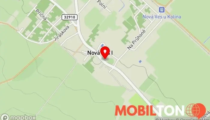 mapa Novoveská hospoda Restaurace v Nová Ves I-Kolín 2
