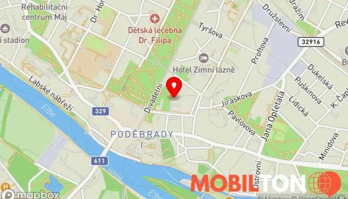mapa O mase Restaurace v Libušina