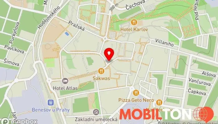 mapa O2 Prodejna Prodej mobilních telefonů, Prodejna příslušenství k mobilním telefonům, Dodavatel telekomunikačních služeb, Dodavatel telekomunikačních zařízení v Vnoučkova 165