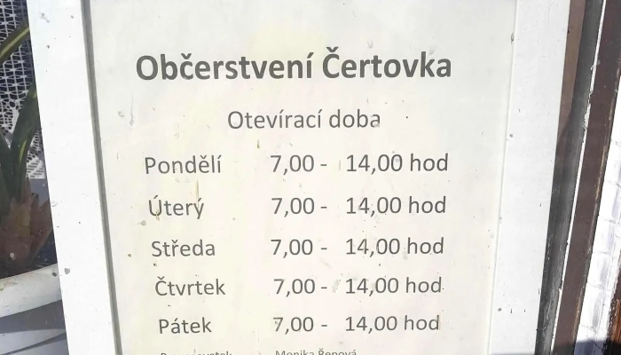 Obcerstveni Certovka Adresa - 25, Českolipská 1132