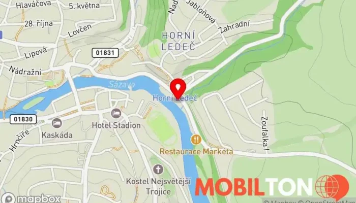 mapa Občerstvení Koželužna Rychlé občerstvení v Heroldovo nábř. 718