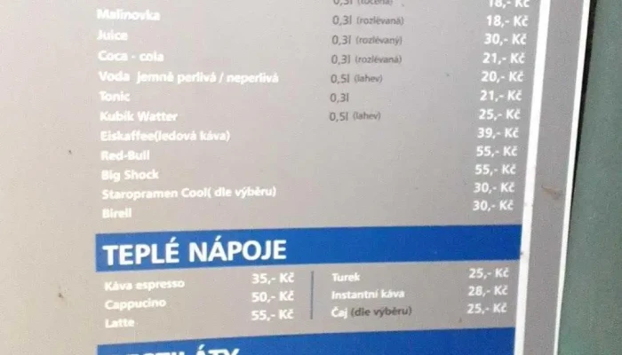 Obcerstveni Na Stovce Menu - Neveklov-netvořice