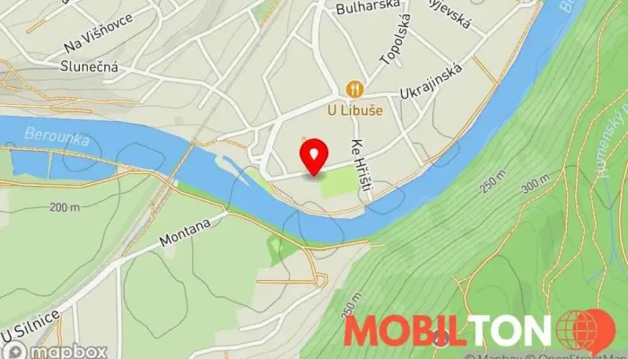 mapa Občerstvení SK Kazín Restaurace v Na Drahách 574