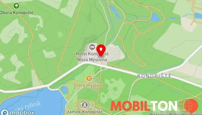 mapa Občerstvení u Ferdinanda Rychlé občerstvení v Konopiště