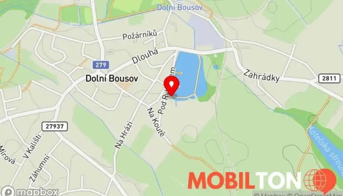 mapa Občerstvení U kapitána Rychlé občerstvení v Pod Rybníkem