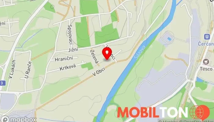 mapa Občerstvení U Martiny Rychlé občerstvení v Pobřežní 0198