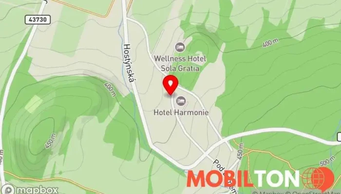 mapa Občerstvení Vagón Restaurace v Lázně 1420