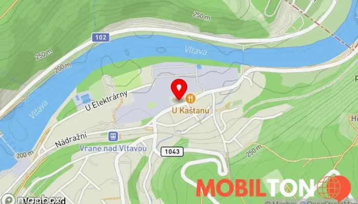 mapa Občerstvovna ve dvoře Restaurace v Nádražní 102