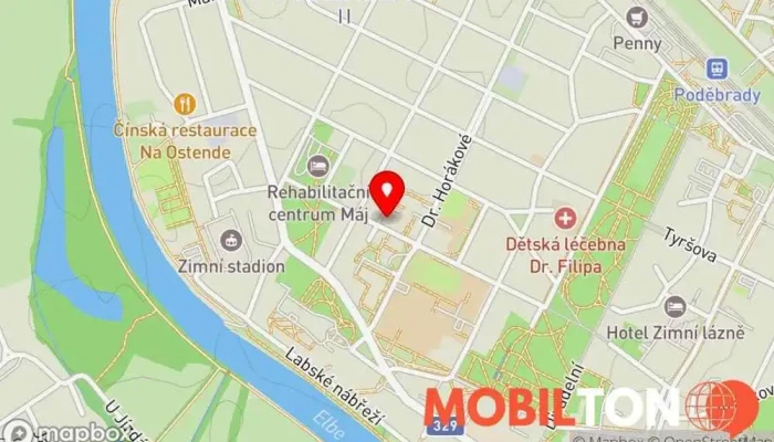 mapa Obedvkrabicce Restaurace zdravé výživy v Pionýrů 50