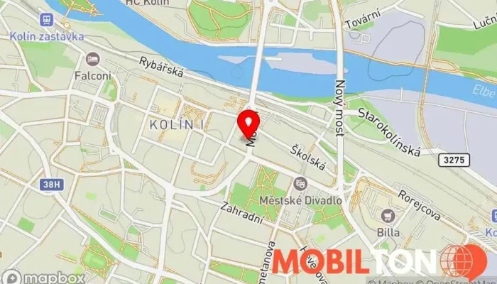 mapa Omar Kebab Kolin IV Mostní 554 Rychlé občerstvení v Kolín IV