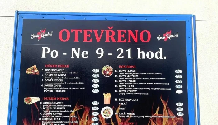 Omar Kebab Kolin Iv Mostni 554 Menu - Kolín Iv