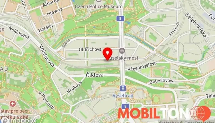 mapa OPRAVENO Opravna mobilních telefonů v Praha 2-Nusle