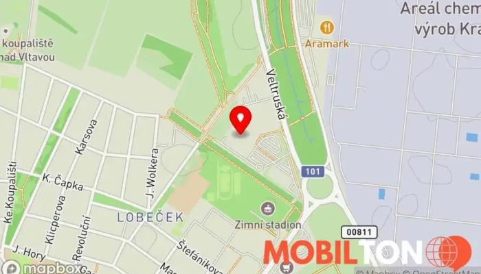 mapa Palác Food Asijská restaurace v Lobeček