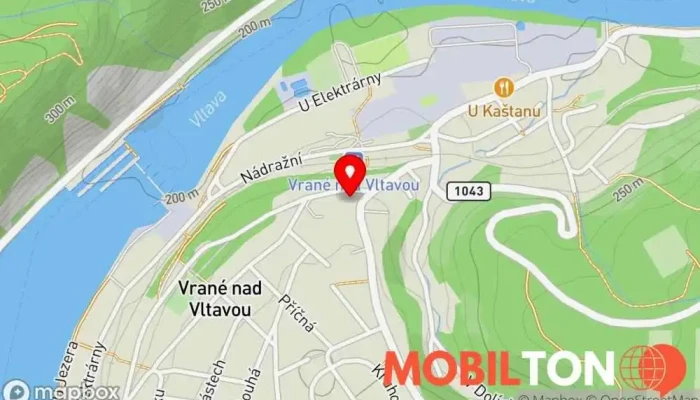 mapa Paluba Vrané nad Vltavou Hospoda v Březovská 192