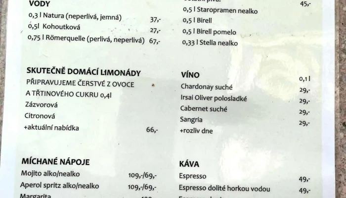 Pamplona -  Menu - Libochovice