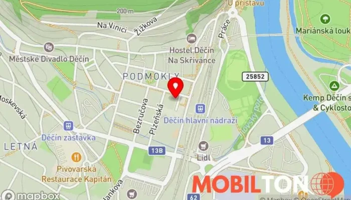 mapa Panda bistro Asijská restaurace v Podmokly