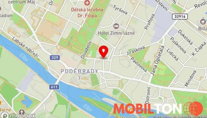 mapa Pár Soust Restaurace, Bistro v Riegrovo nám. 4