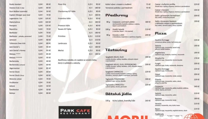 Park Cafe -    Restaurant Od Vlastnika - Poděbrady Iii
