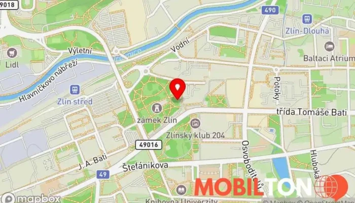 mapa Park Café Zlín Kavárna a bar, Snídaňová restaurace, Kavárna, Vinárna v Soudní 5549