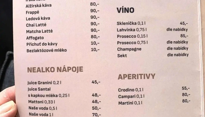 Park Cafe Zlin Menu - Soudní 5549