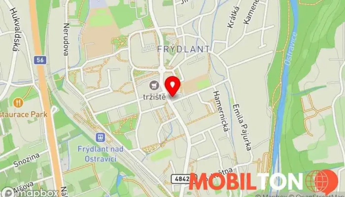 mapa Pavel Balušek Mobil Point Prodej mobilních telefonů, Opravna mobilních telefonů v Komenského 1298