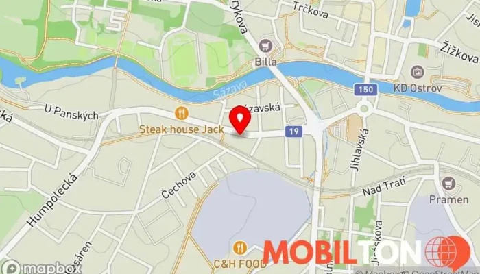 mapa PC KOUT Opravna mobilních telefonů v Humpolecká 648