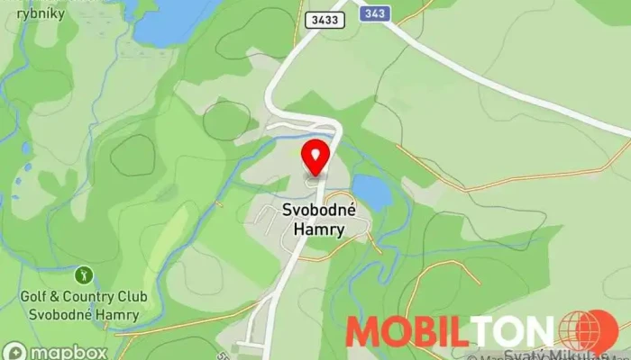 mapa Pension Hamerská krčma Jonáš Restaurace, Penzion v Vysočina-Hlinsko v Čechách 1