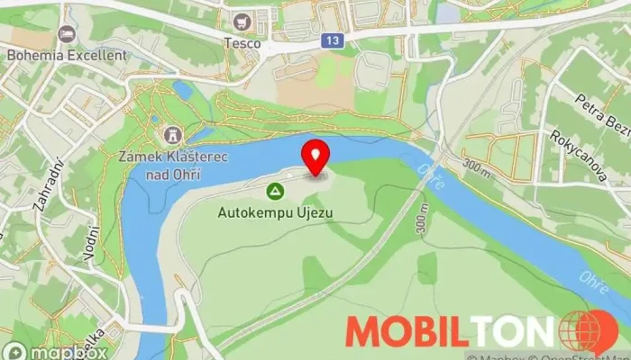 mapa Pension u Jezu Dům pro hosty, Hotel v Klášterec nad Ohří