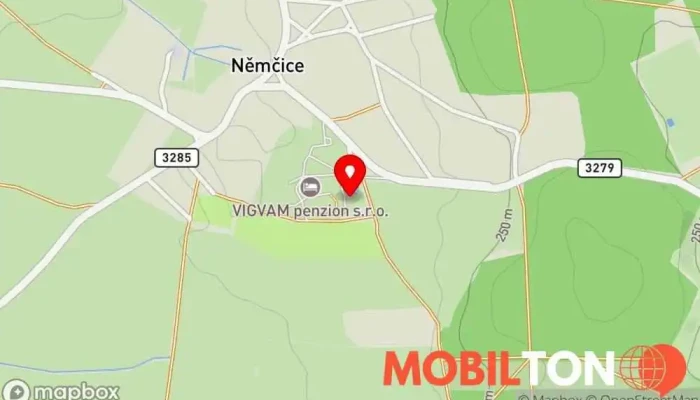 mapa Pension Vigvam Restaurace v Němčice