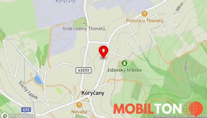 mapa Penzion a restaurace Domov Penzion, Prodej zmrzliny, Hospoda, Restaurace v Koryčany