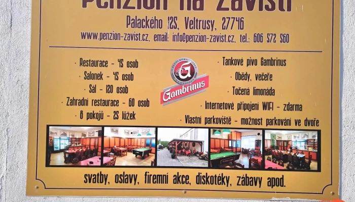 Penzion A Restaurace Na Zavisti Menu - Palackého 125