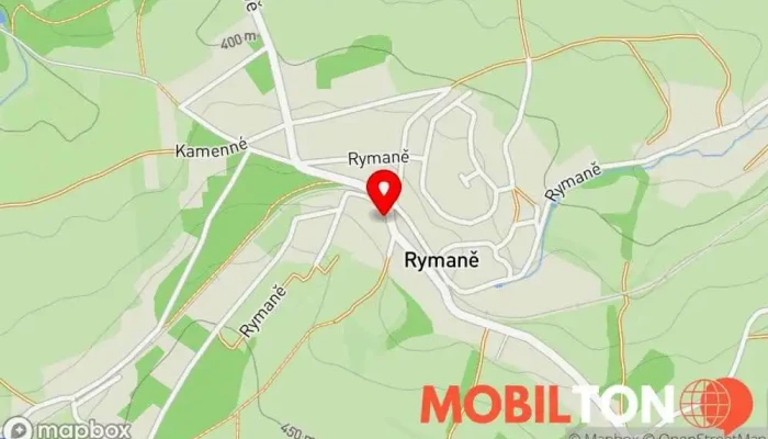 mapa Penzion a Restaurace u Kašných Penzion v Rymaně 655