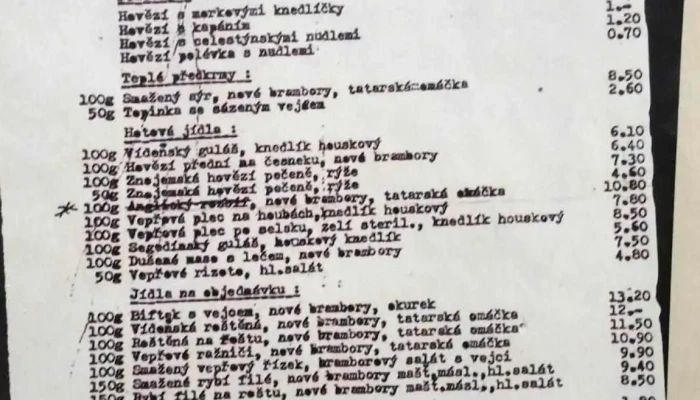 Penzion Beseda -  Menu - Duchcovská 149
