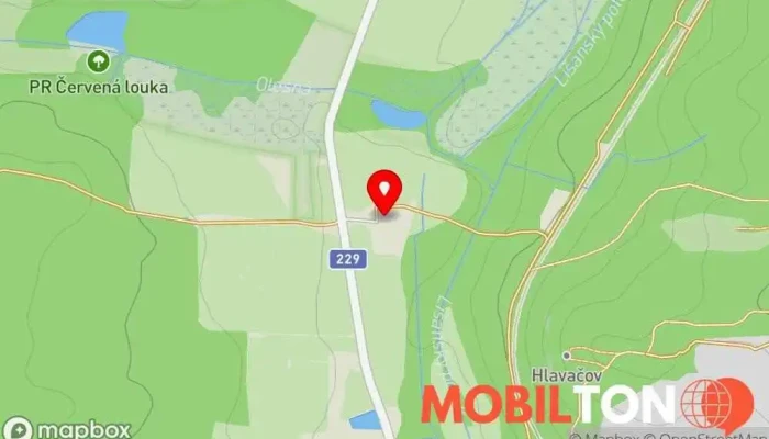 mapa Penzion Červený mlýn Penzion v Rakovník II