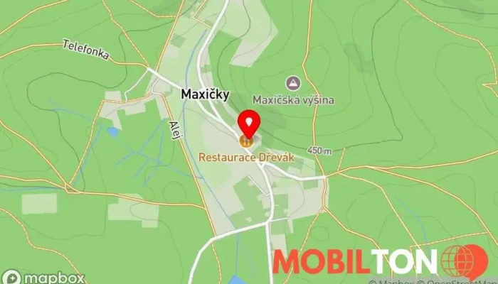 mapa Penzion Dřevák Maxičky Restaurace, Penzion, Hostinec s ubytováním v Děčín