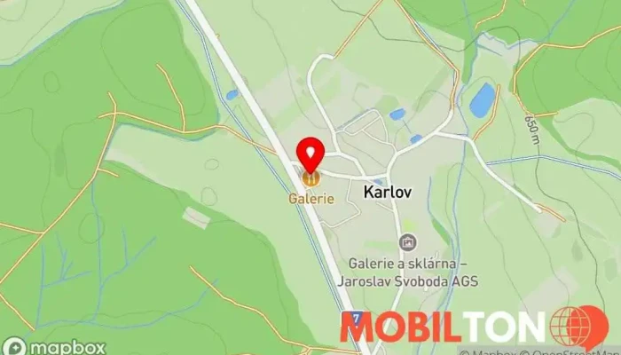 mapa Penzion Karlov Penzion v Karlov